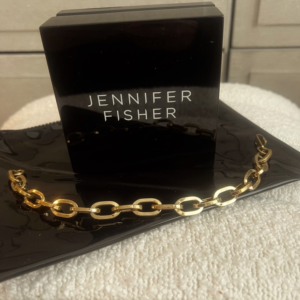Jennifer Fisher 14k long link ankle/wrist bracelet.  🩵